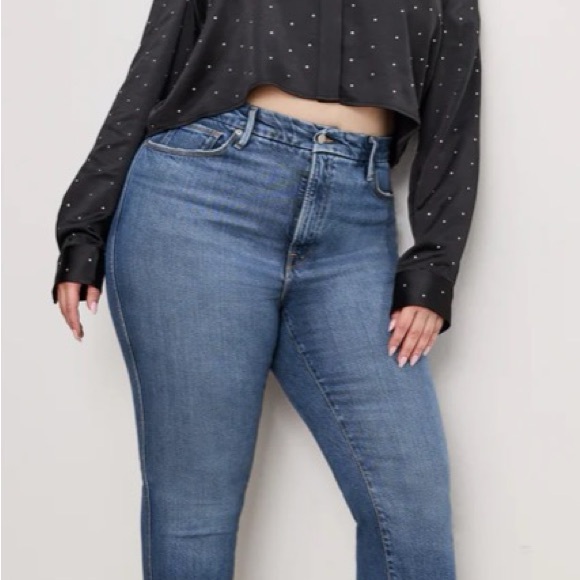 Good American Soft-tech Good Curve Straight Jeans Size 16 - Picture 6 of 11